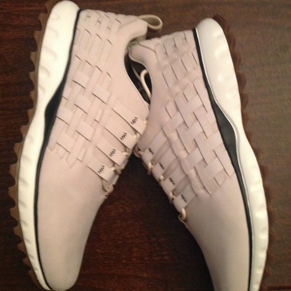 Cole Haan Men's GrandExplore All-Terrain Beige Nubuck Leather Oxfords 11.5M- NIB - Picture 2 of 8